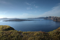 Vista de la Caldera desde Megalochori, Santorini