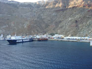 Llegar a Santorini en barco
