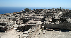 Los restos de la antigua Thira, Santorini