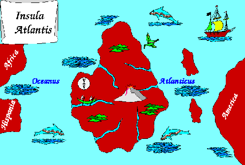 Mapa de la isla de Atlntida