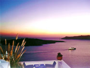 Puesta del Sol en el Franco's Bar de Santorini