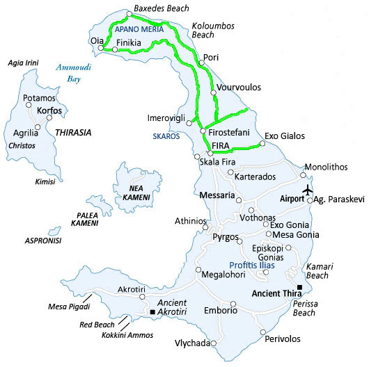 Excursiones a Santorini: Itinerario Fira-Oia