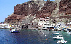 El puerto de Ammoudi Oia, Santorini