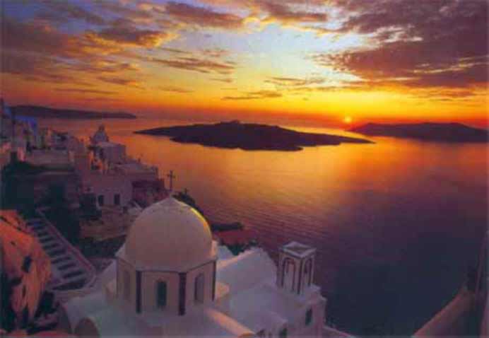 Atardecer de Santorini visto desde Oia