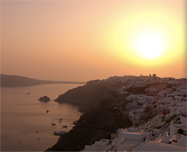 La puesta de sol de Santorini
